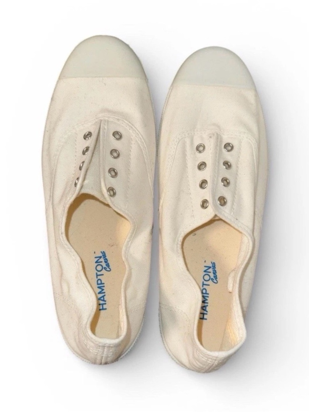 Canvas Slip-On Sneakers in Off-White (US MENS 7) Hampton Canvas